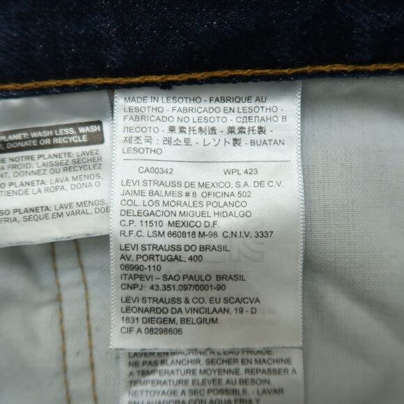 Levi's 505 Jeans Mens Size 40x30 Blue Regular Straight 100% Cotton Denim Dark - Picture 8 of 16